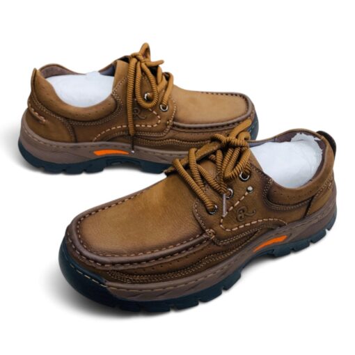 Men's Casual Leather Shoes with Rugged Outsole - Style and Adventure