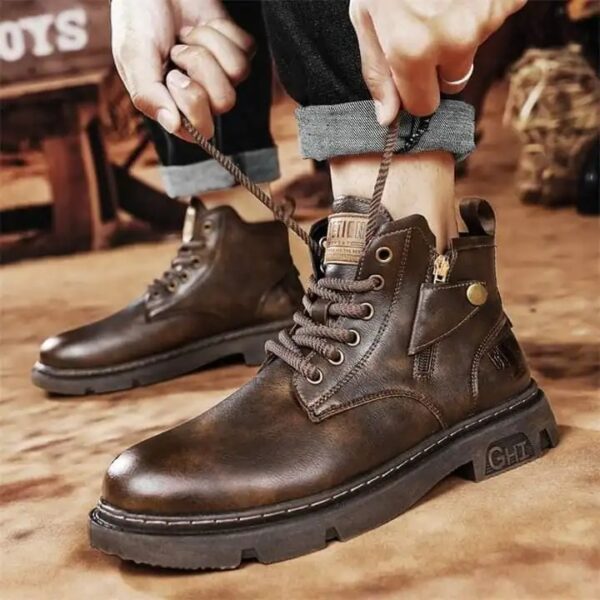 Men's Vintage Leather Boots - Style and Durability