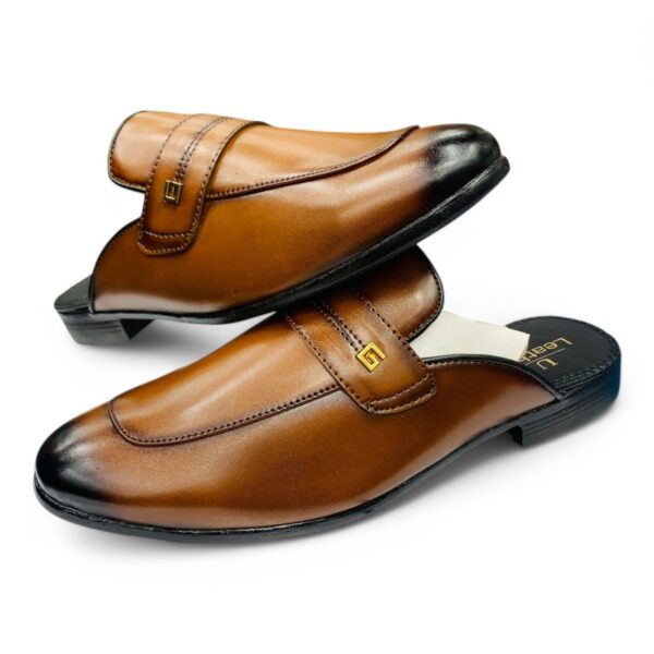 Men's Leather Mules - Sophistication and Comfort