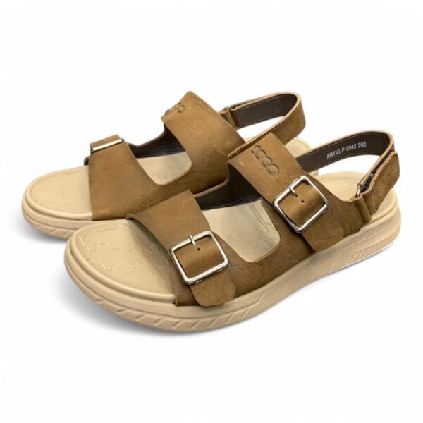 ACCO Men's Leather Sandals - Comfortable Two-Strap Design