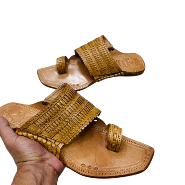 CAMEL Karace Leather Men's Handcrafted Perforated Mules