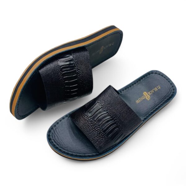 BLACK SNOW Men's Textured Slide Sandals - Black Comfort