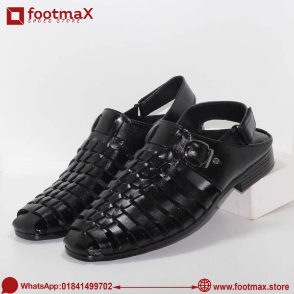 Men leather chocolate leather half shoes for casual