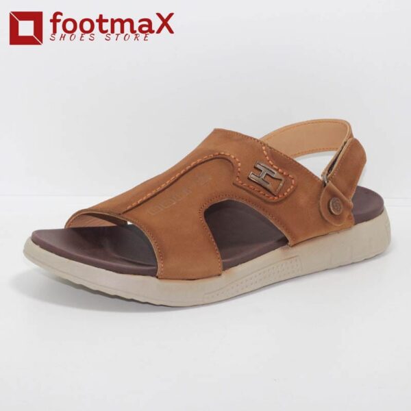 Cow leather men casual sandals for brown/chocolate Leather