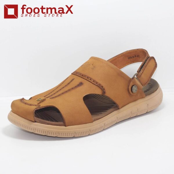 Brown leather casual lightweight men leather sandals