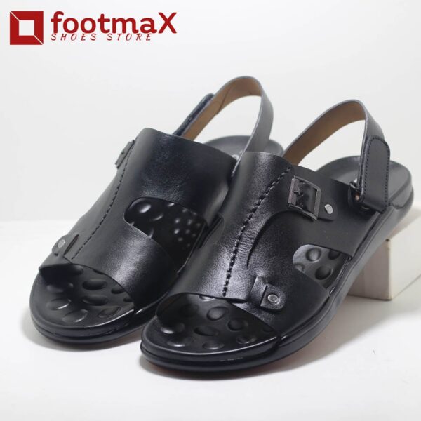 Belt leather sandals black-chocolate comfortable all days use sandals