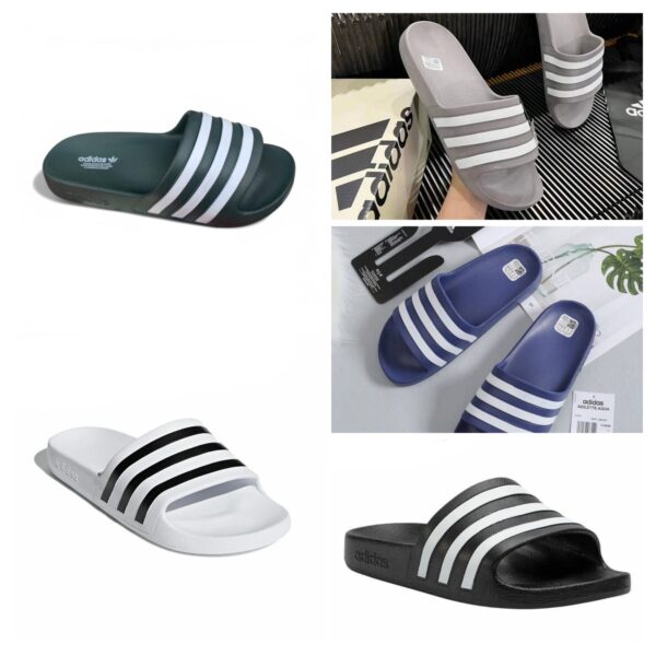 Adidas Slide Slippers - Black/White, Outdoor Casual Slides for Men